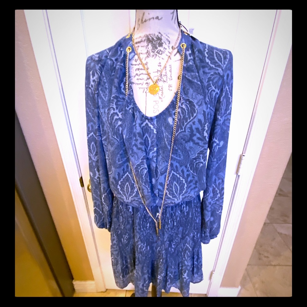 NWOT💙Michael Kors bling blue dress chain detail S